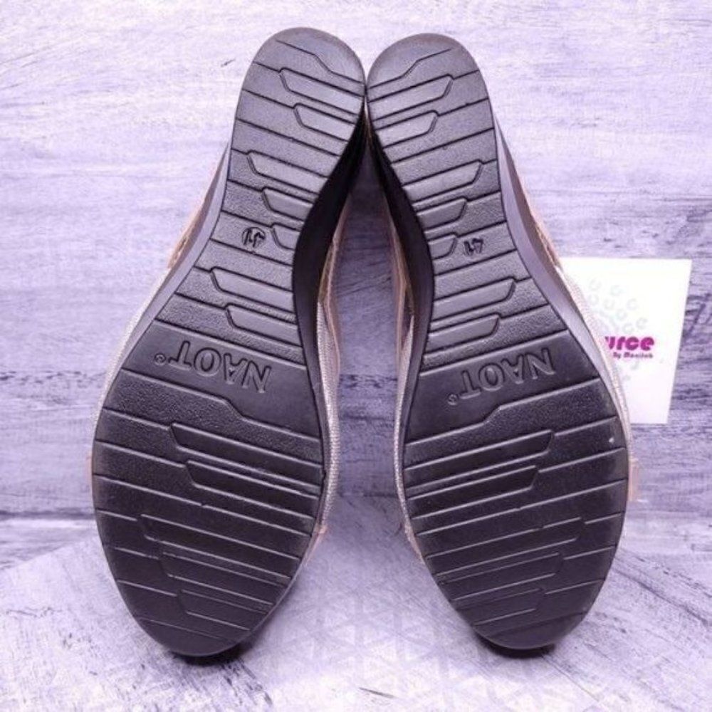 Naot Platform Cork Bed Leather Slip on Wedge Sandal Pink Brown Women's sz 10 - Picture 7 of 8